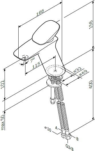 Смеситель для раковины Am.pm Spirit 2.0 хром  F70A02100 - 9