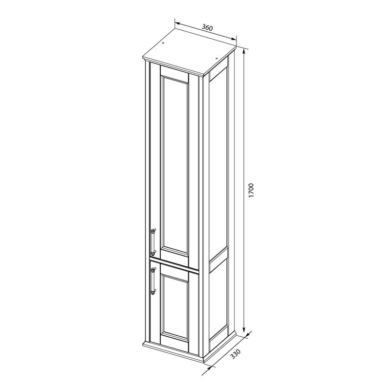 Шкаф-пенал Aquanet  36 см  00206547 - 6