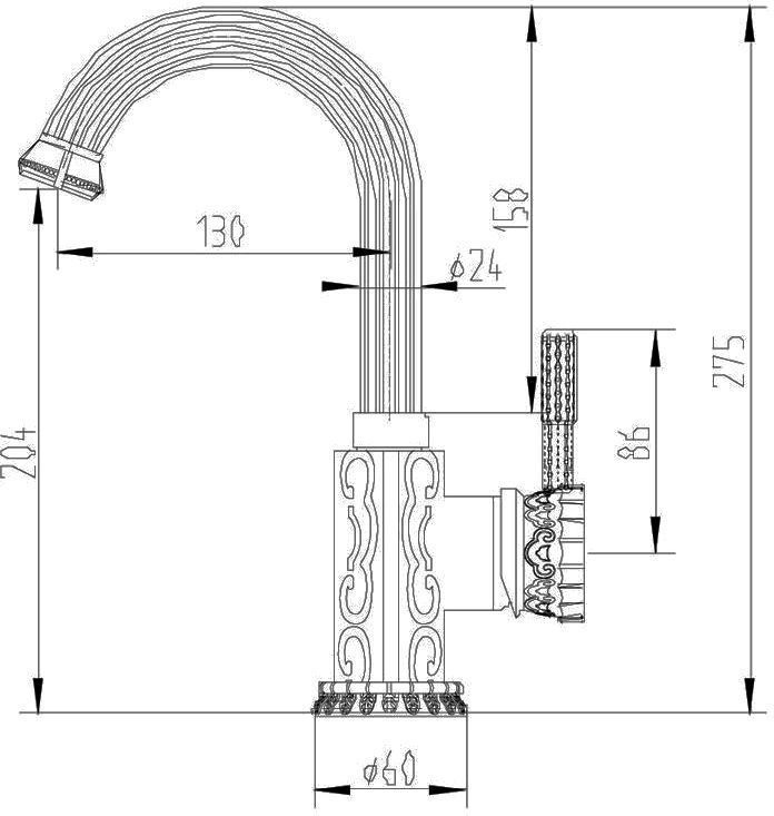 Смеситель Zorg Antic A 113U-BR для раковины - 1