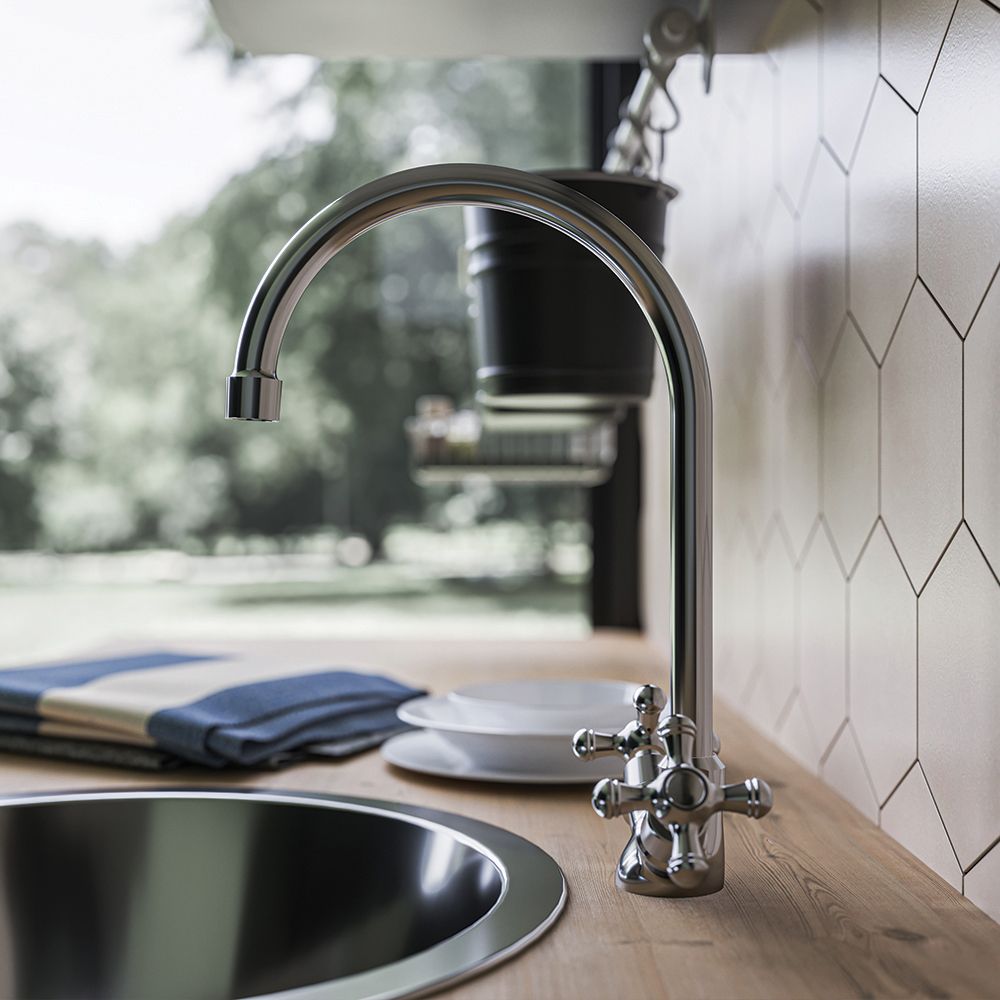 Смеситель для кухонной мойки Redblu by Damixa Retro хром  230000000 - 4