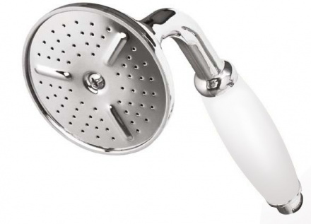 Душевая лейка Cezares хром, ручка белая  CZR-U-D1FC-01-Bi - 0