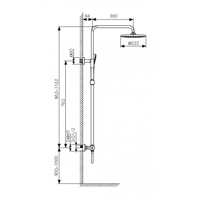 Душевая стойка Kaiser Cezar 05177 - 1