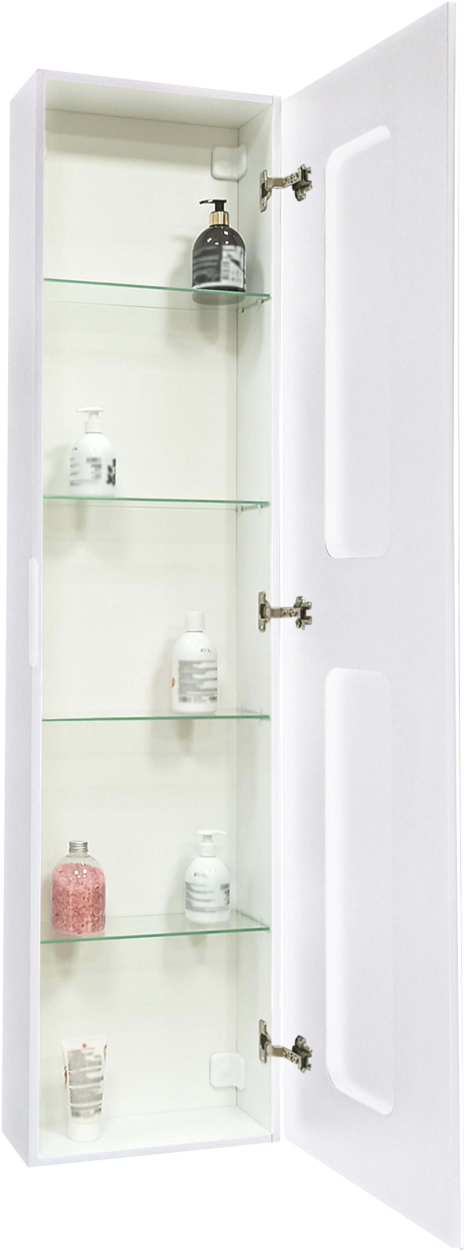 Шкаф-пенал с зеркалом STWORKI Кронборг МВК104 40, с подсветкой, белый - 7