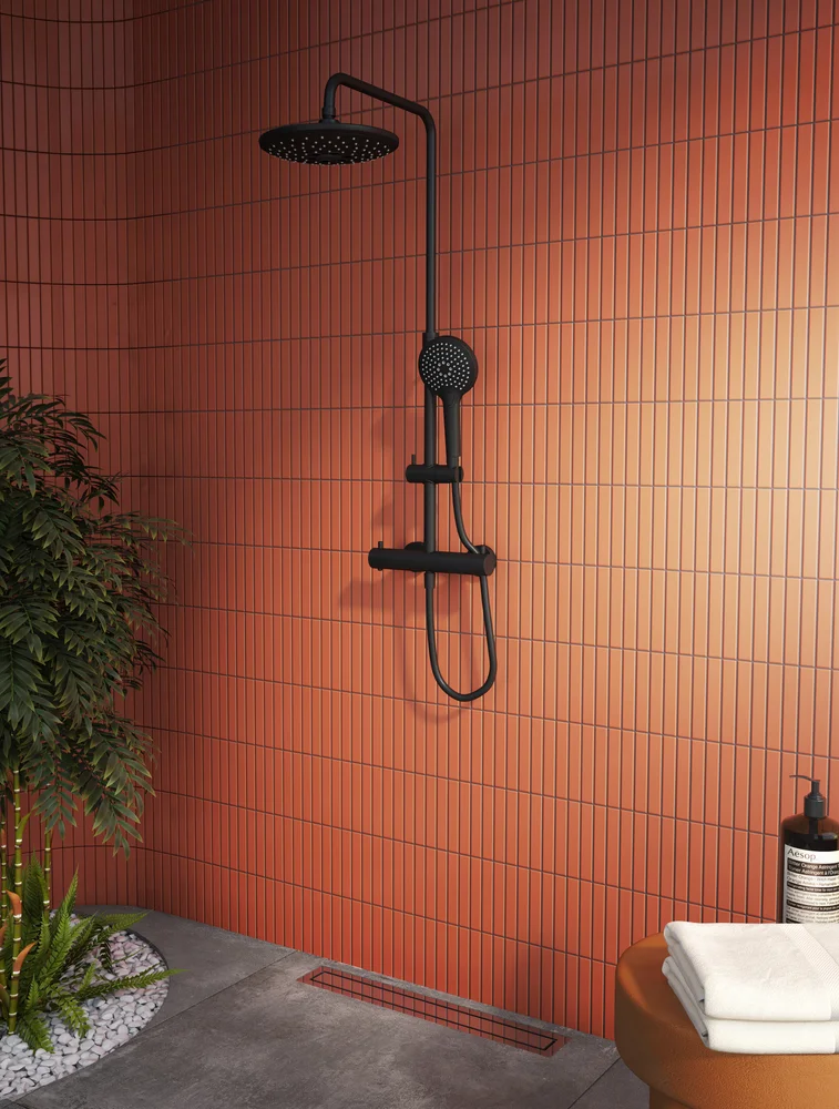 Душевая стойка VitrA AquaHeat  матовый черный A4720536EXP - 1