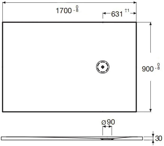 Поддон для душа Jacob Delafon Singulier 170х90 серый  E67028-NAD - 3