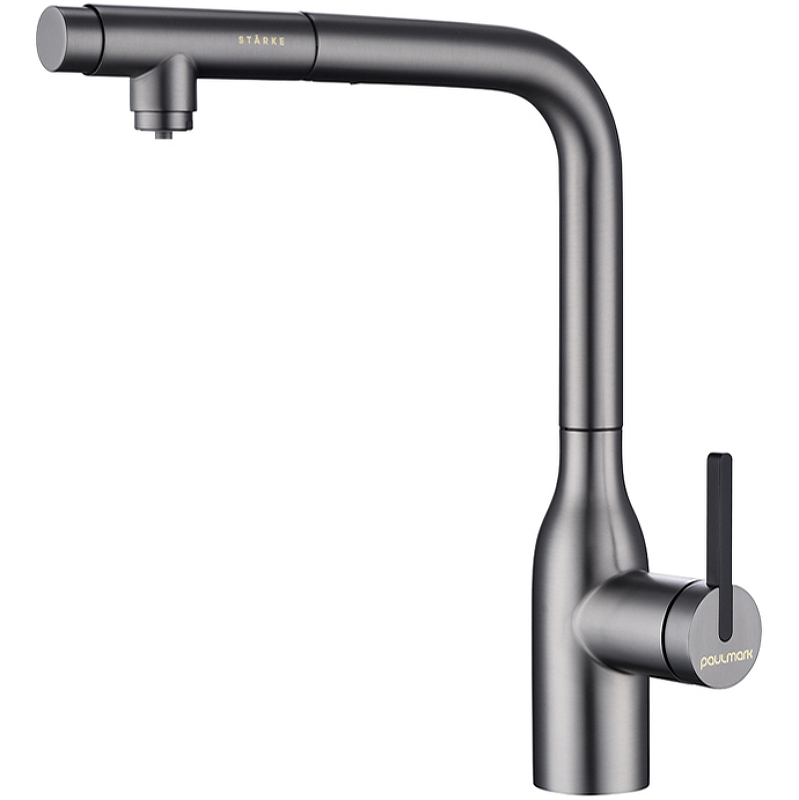 Смеситель для кухни Paulmark Viper серый матовый Vi213105-B - 0