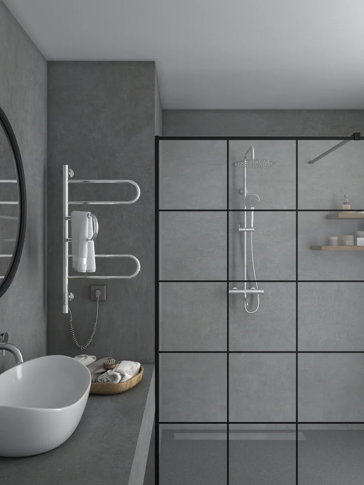 Полотенцесушитель электрический Vincea 44х80 хром VTD-1R2CE - 1