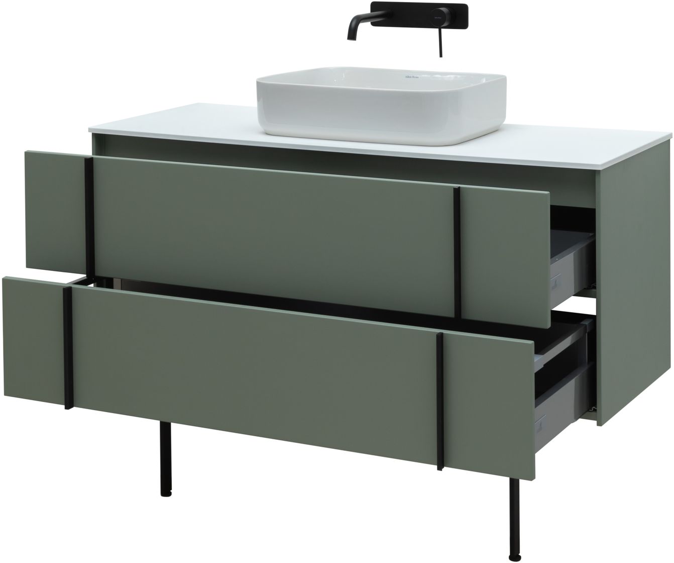 Тумба под раковину Allen Brau Reality 120 серо - зеленый матовый 1.32008.CGM - 8