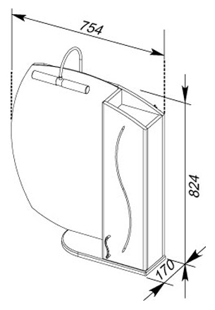 Зеркало Aquanet Моника 75 186774 - 5