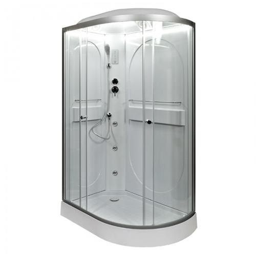 Душевая кабина Deto L 120х80 с гидромассажем, хром  L602LLED+GM - 0