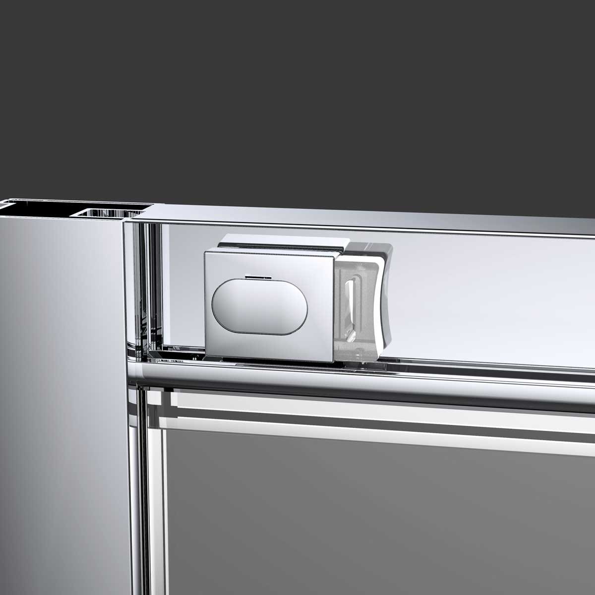 Душевой уголок Vincea Alpha VSQ-3AL900CL 90x90, профиль хром, стекло прозрачное - 3