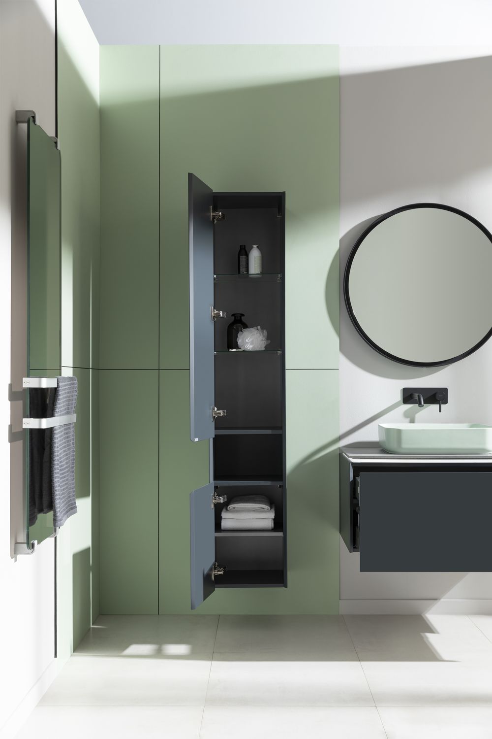 Шкаф пенал Allen Brau Infinity 35 L подвесной черный матовый 1.21010.AM - 6