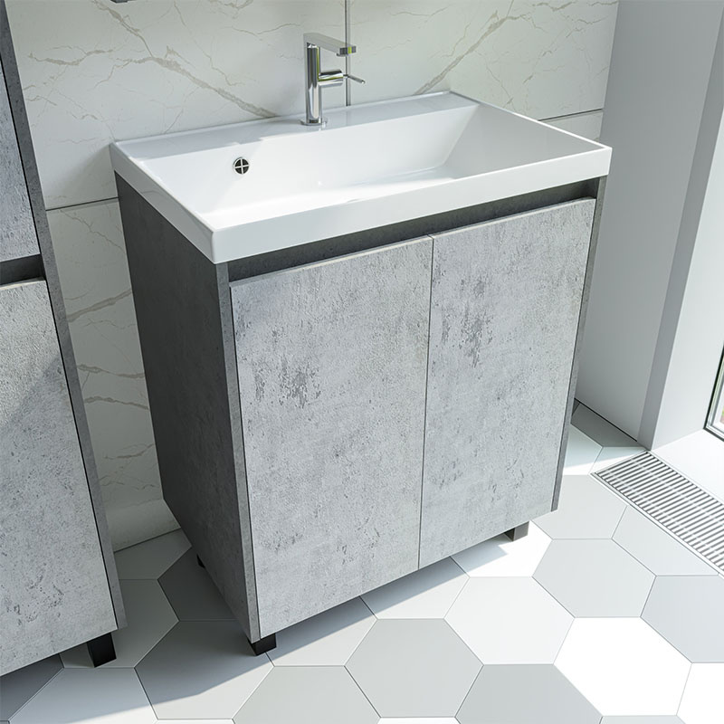 Тумба под раковину Stella Polar Кибэла 70 серый SP-00001046 - 1