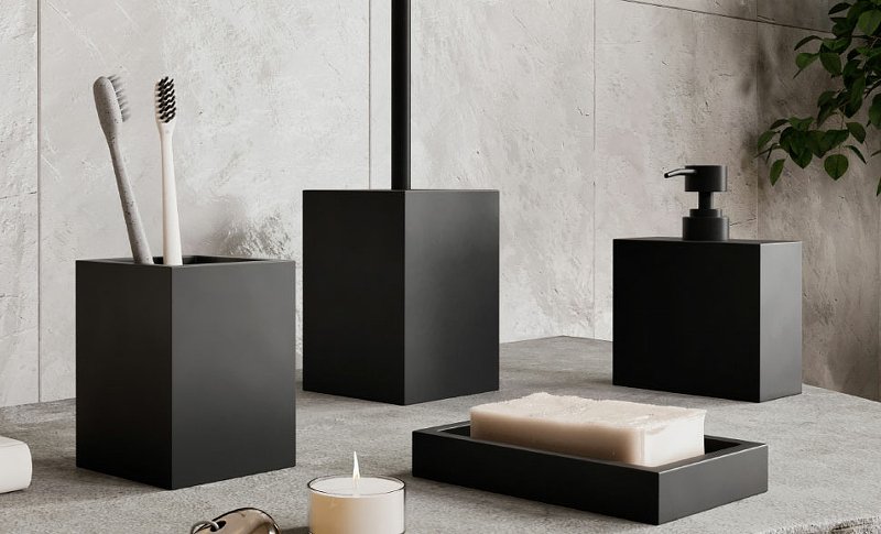 Дозатор для жидкого мыла WasserKRAFT Abens черный матовый K-3799 - 3