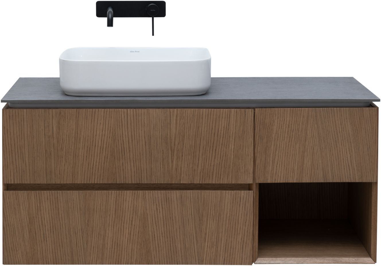 Тумба под раковину Allen Brau Infinity 120 L темное дерево 1.21005.NO - 1