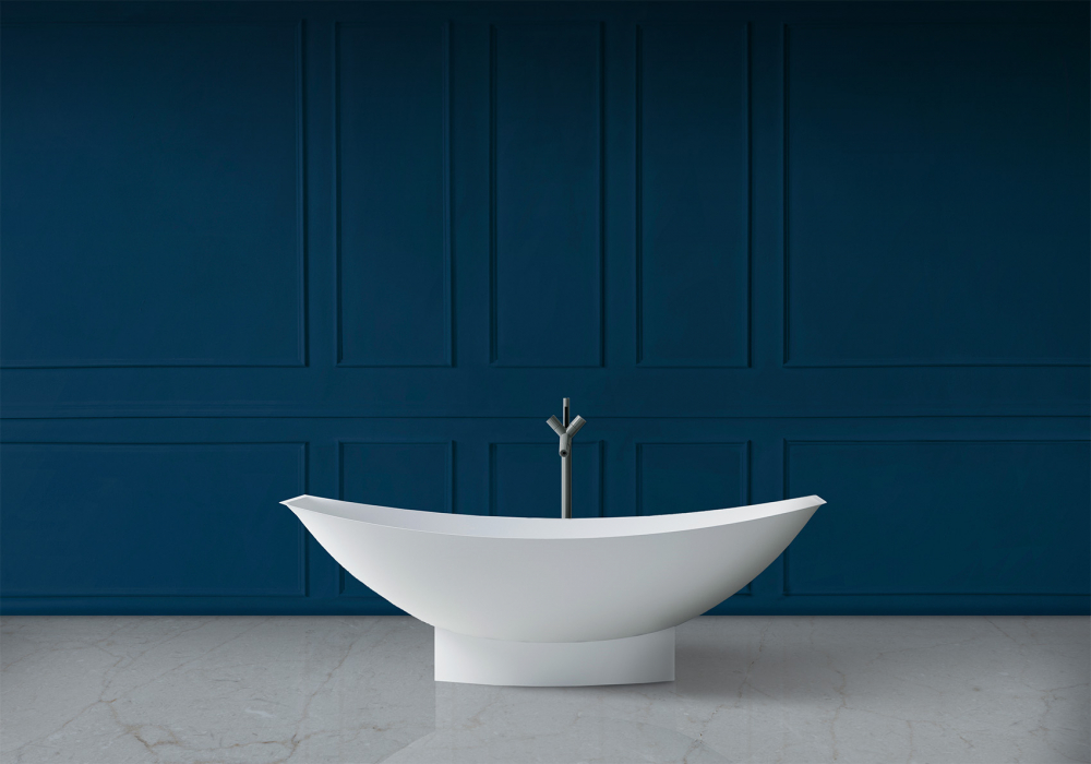 Ванна из искусственного камня Abber Stein 180х80 белый матовый AS9610 - 1