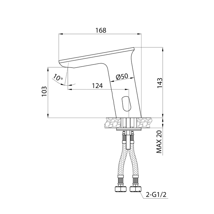 Смеситель для умывальника сенсорный PULSBS2i86 - 1