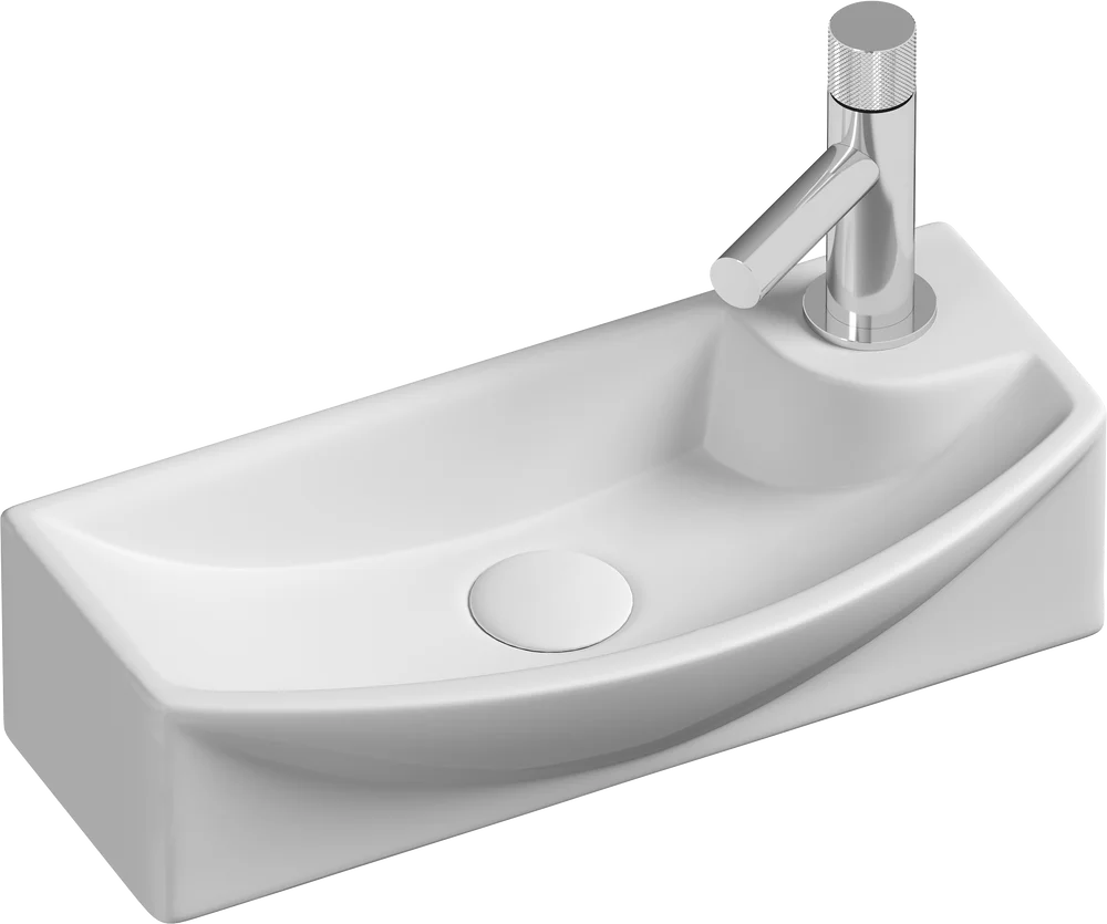 Раковина подвесная Ceramica Nova Element 45.5х22 белая левая CN6038L - 0