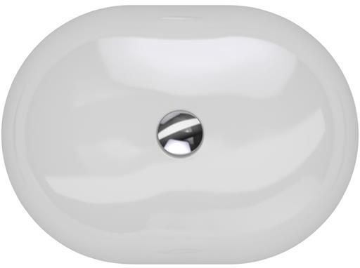 500.758.01.2 Geberit VariForm Раковина с установкой под столешницу  эллиптичекой формы, T1=55х40 см, без отв. под смеситель, без отв. перелива - 5