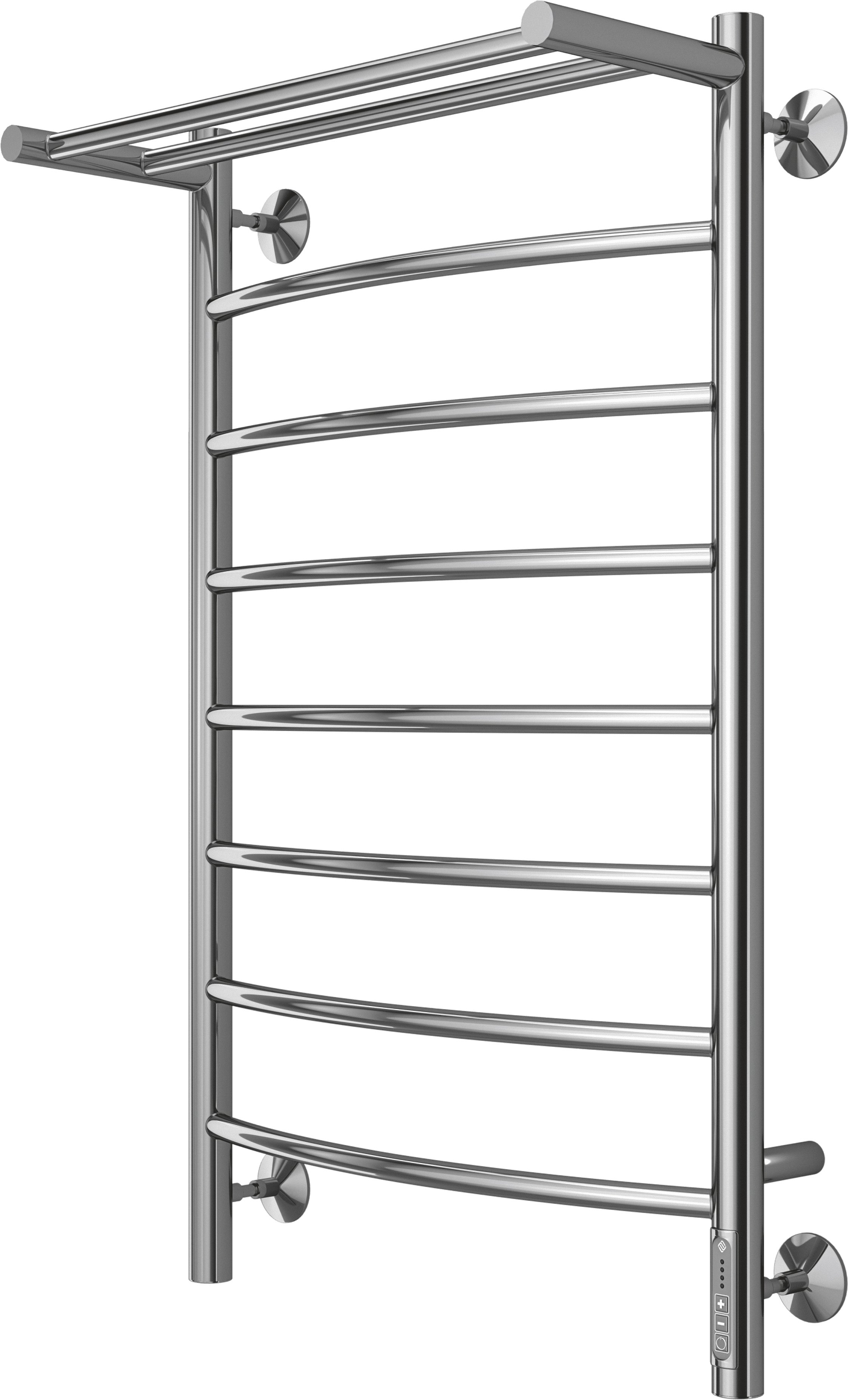 Электрический полотенцесушитель Terminus Классик П8 500x850 с полкой Хром 4670078531414 - 1