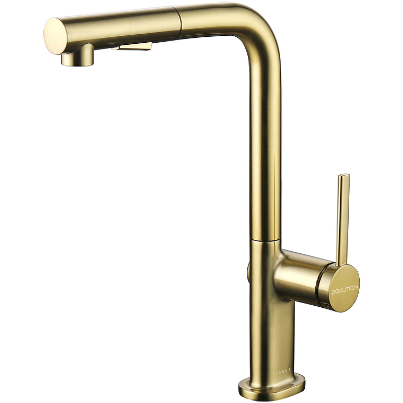 Смеситель для кухни Paulmark Neo брашированное золото Ne214419-BG - 0