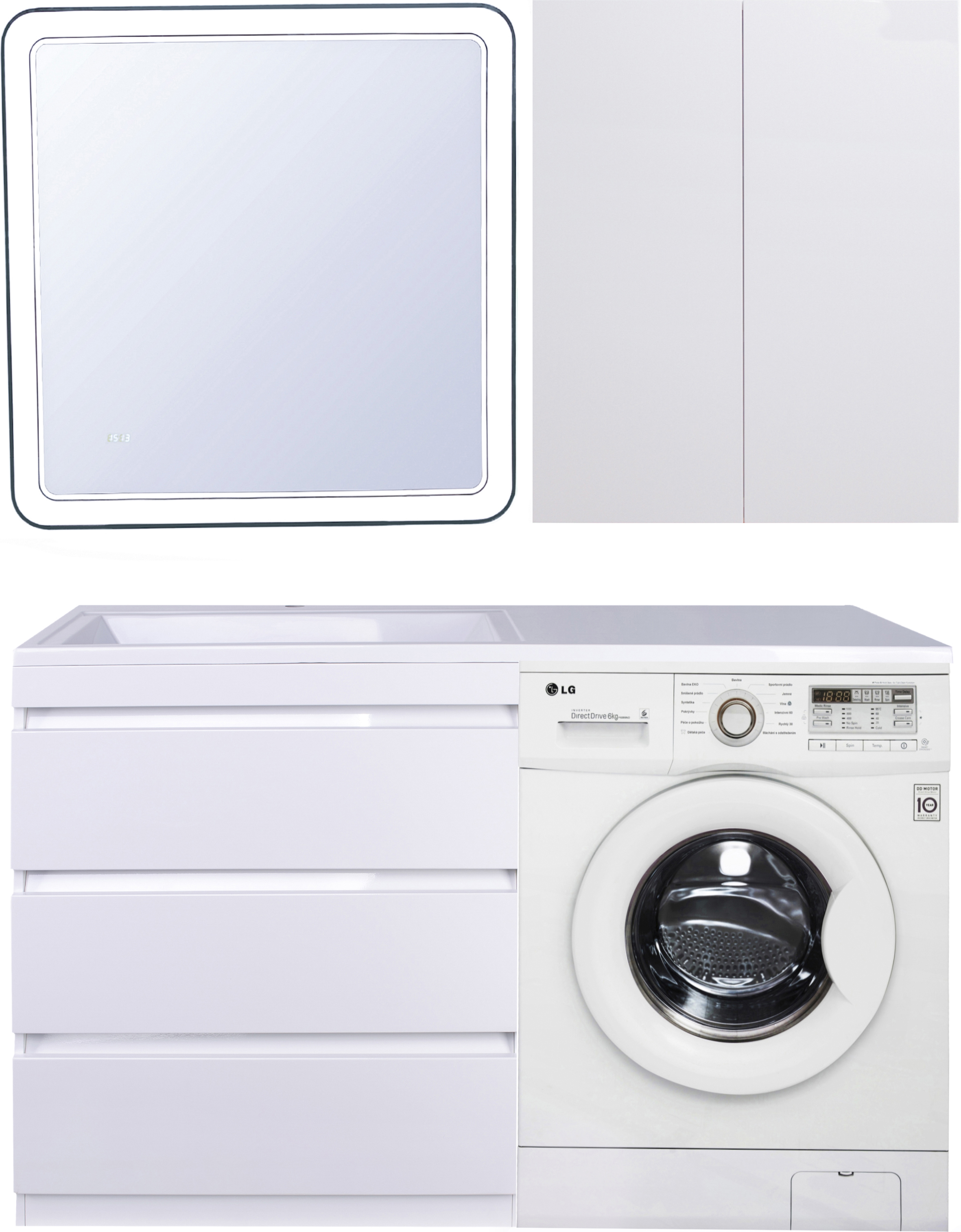 Тумба для комплекта Style Line Даллас 140 люкс, белая СС-00002221 - 2