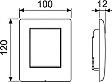 Кнопка смыва TECE Ambia Urinal 9242126 хром глянцевый - 1