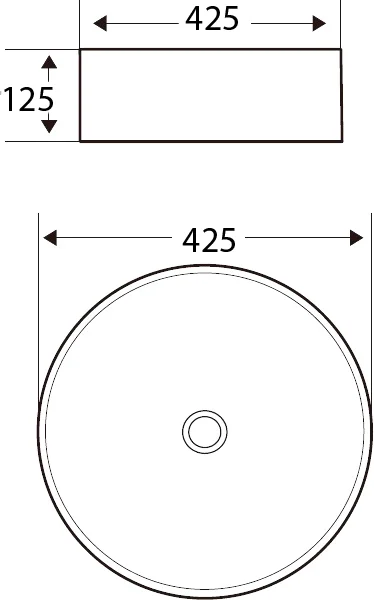 Раковина накладная Esbano Agate 42.5 белый  ESRNAGAT - 2