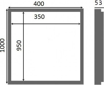 Люк настенный Люкер AL-KR 100x40 - 12