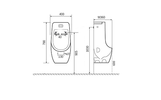 Писсуар подвесной Ceramalux белый  Х546S - 4