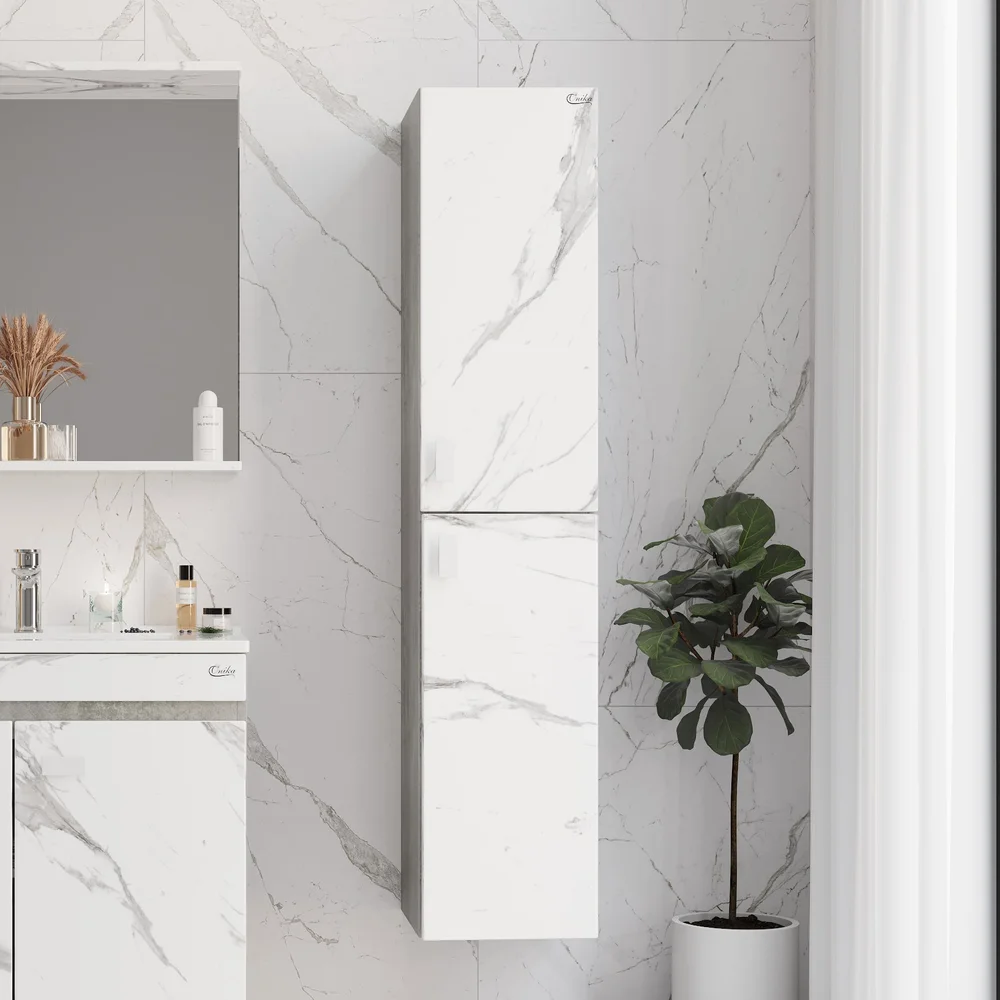 Шкаф-пенал Onika Марбл 30 R мрамор/камень бетонный  403076 - 1