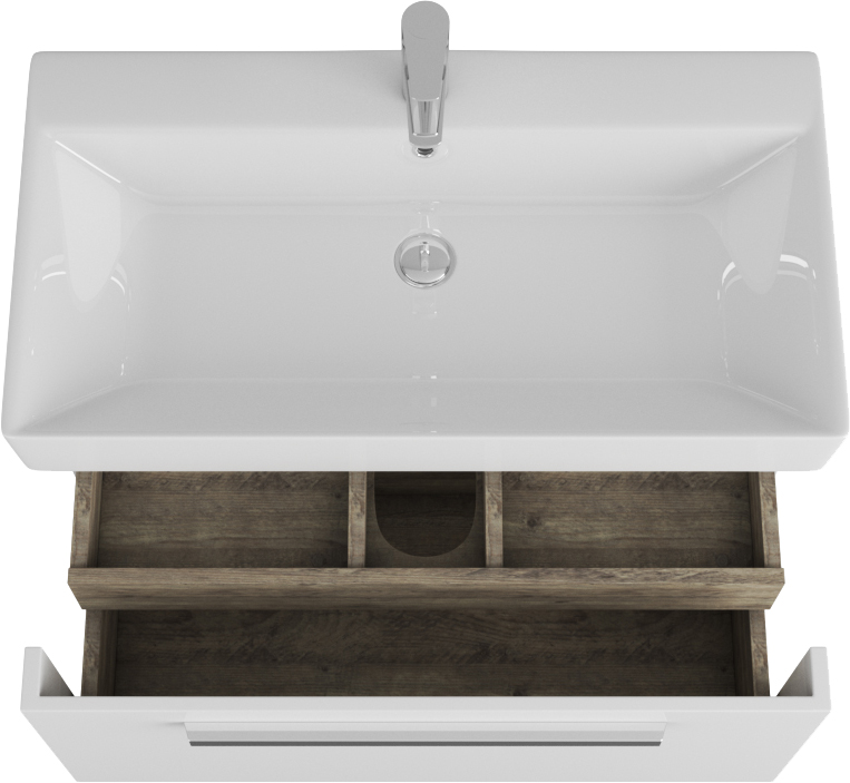 Тумба для комплекта Owl 1975 Ragnar 85 белая, 1 ящик, 1 внутренний OW020100 - 2