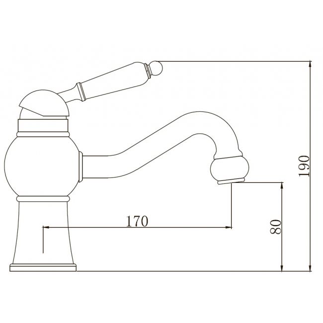Смеситель для раковины KAISER Stone  61211 - 1