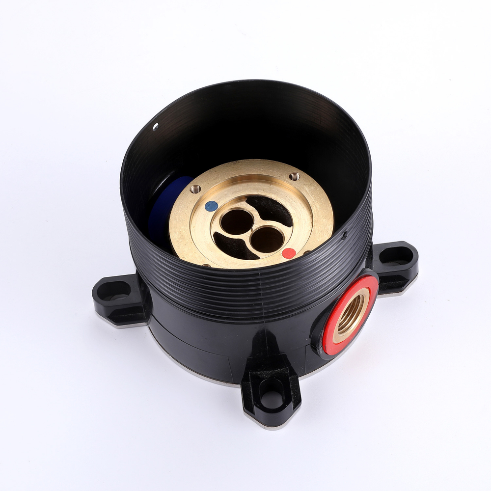 Смеситель для раковины напольный Abber Wasserfall черный матовый AF8640B - 3