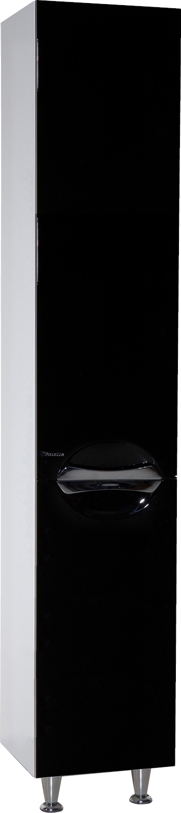 Шкаф-пенал Bellezza Лагуна 35 с бельевой корзиной R черный 4622107081049 - 2