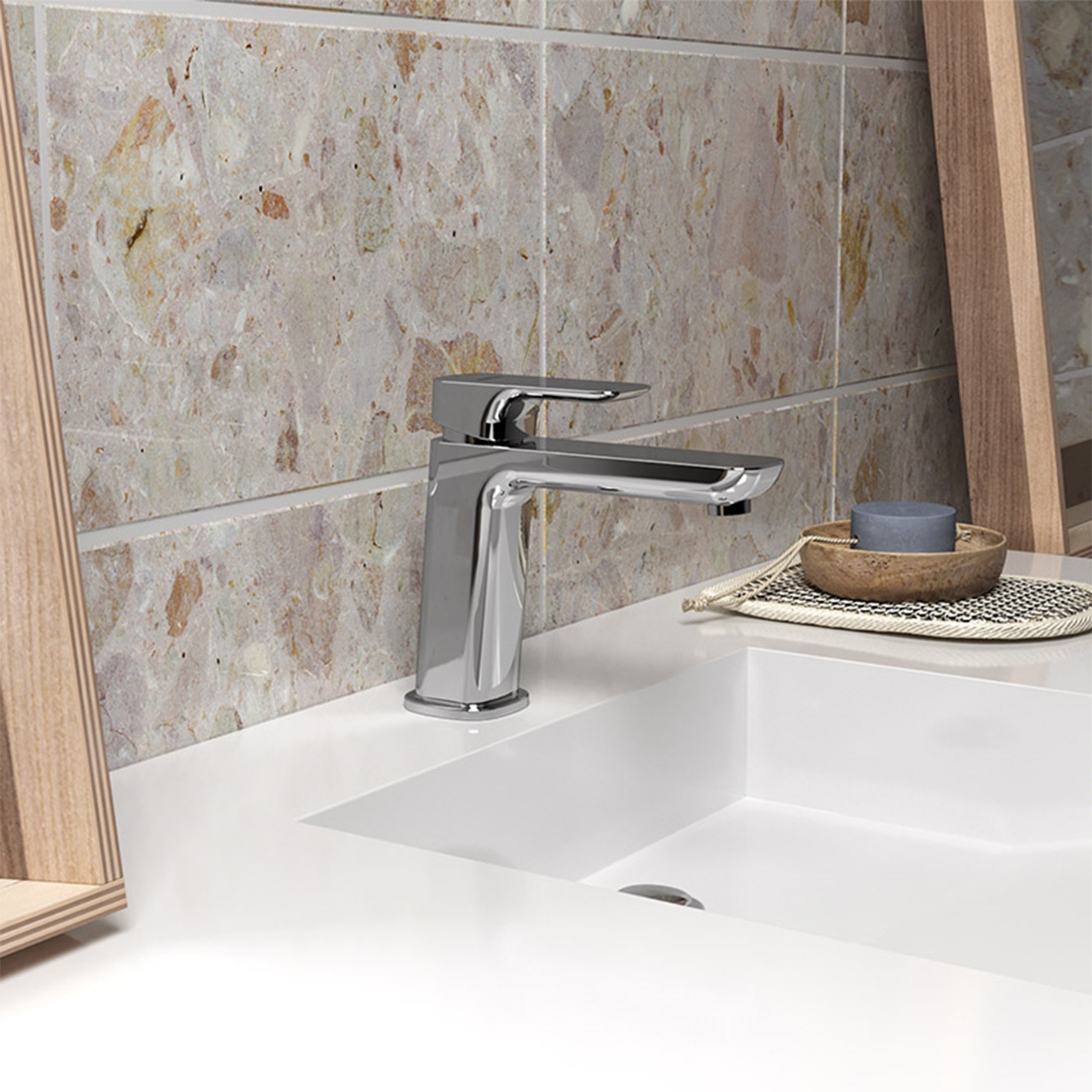 Смеситель для раковины Paini Nove 09CR205ME - 1