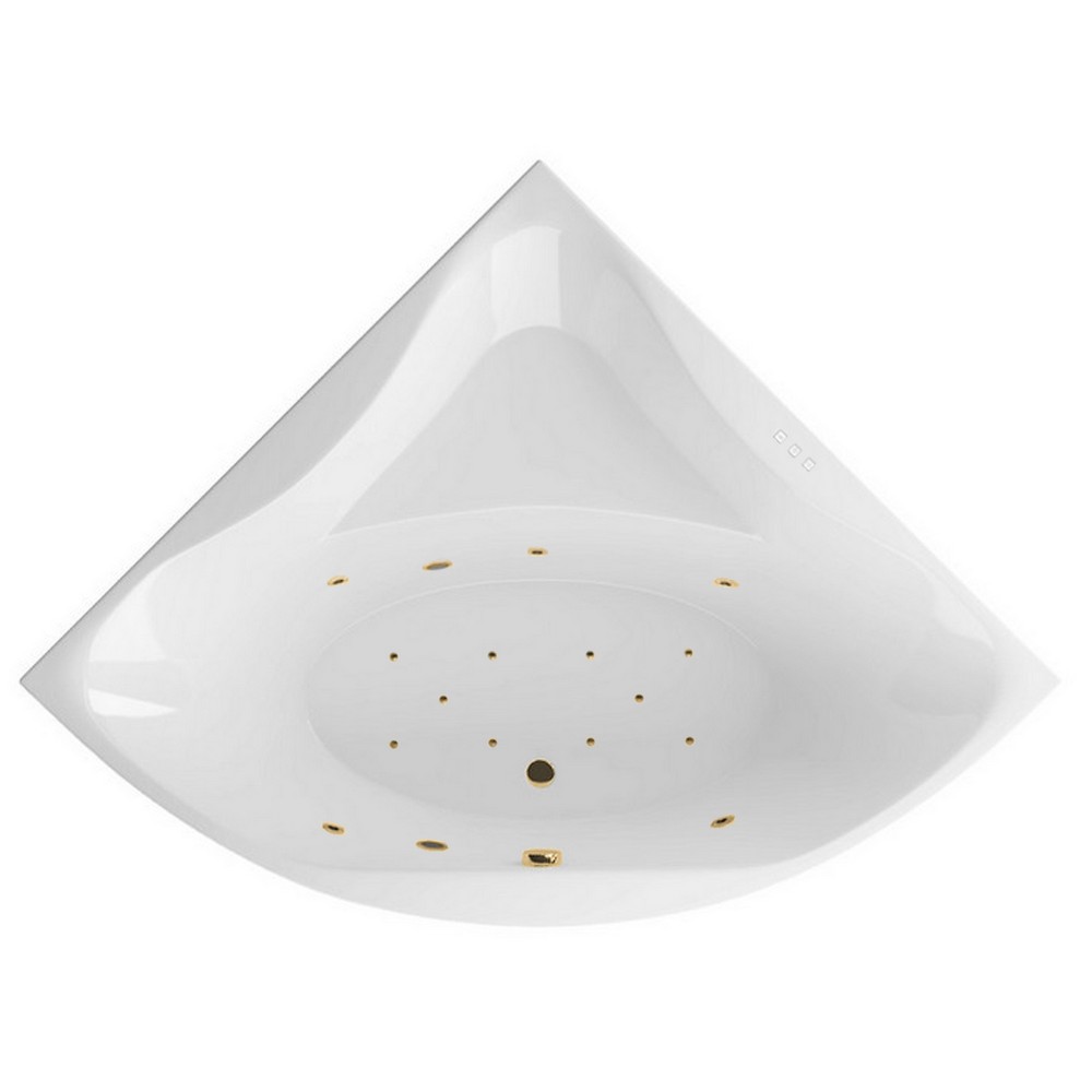 Ванна акриловая Excellent Glamour Relax 150х150 с гидромассажем белый - золото WAEX.GLA15.RELAX.GL - 0