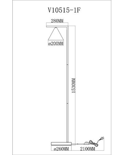 Торшер Moderli Omaha V10515-1F - 2