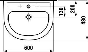 Подвесная раковина Laufen Pro  8.1095.2.000.104.1 - 6