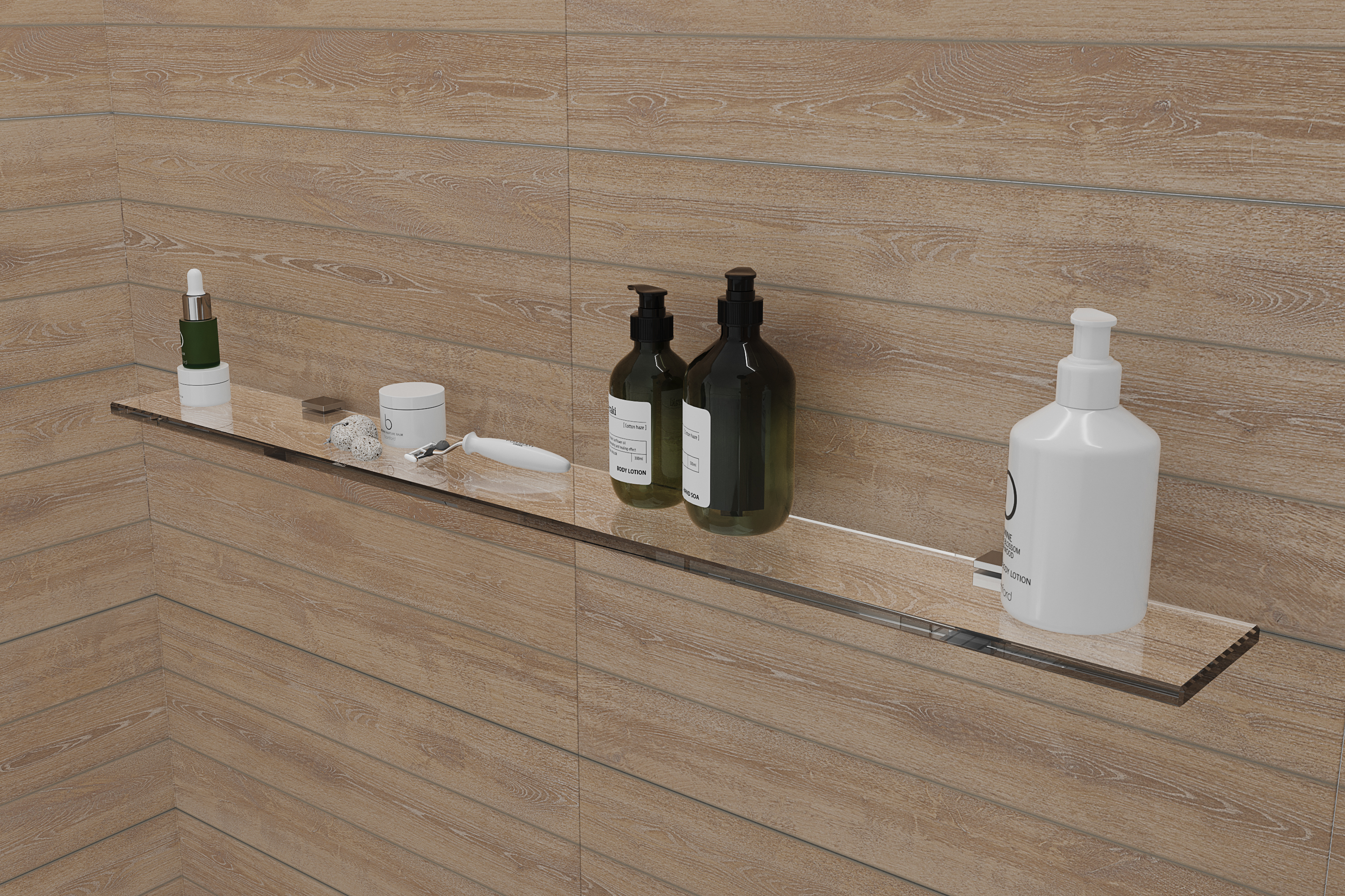 Полка STWORKI Glass Shelf 100 полкодержатели хром 3GW261TTKK000 - 1