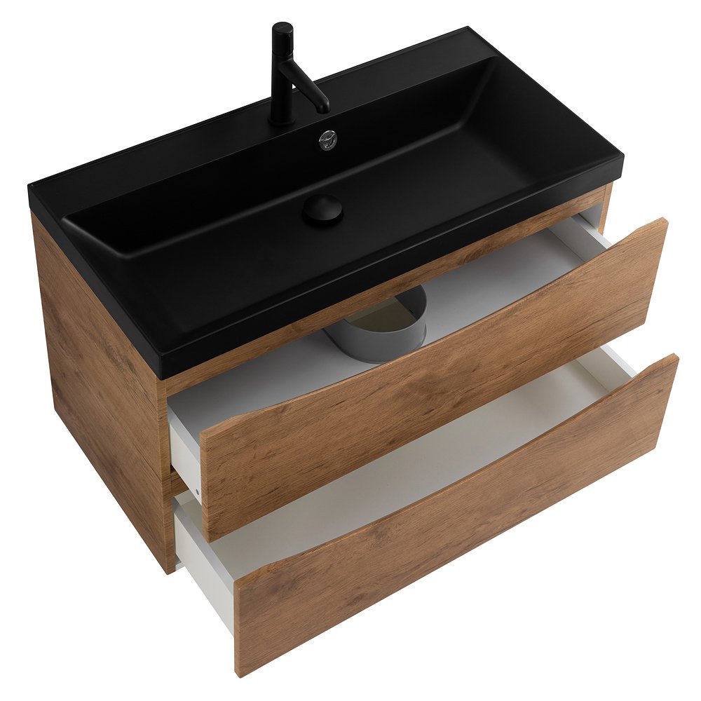 Тумба с раковиной BelBagno Marino 90 светлое дерево - 10