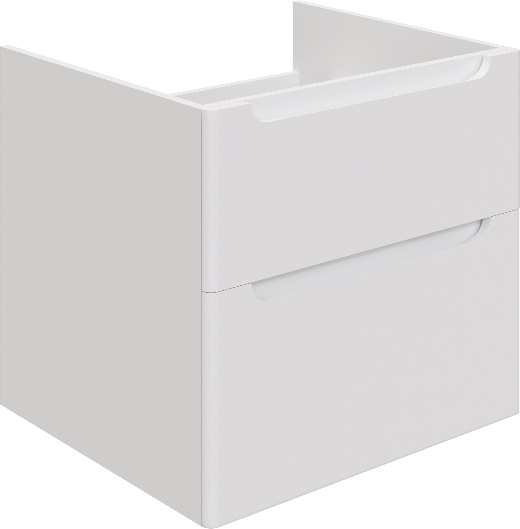 Тумба с раковиной STWORKI Берген 60 белая со светлой столешницей 122, Moduo 50 Square, L 549614 - 8