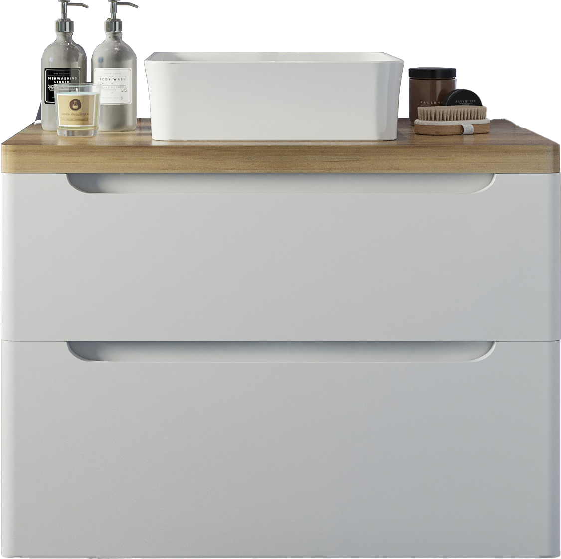 Тумба с раковиной STWORKI Берген 80 белая 566885 - 8