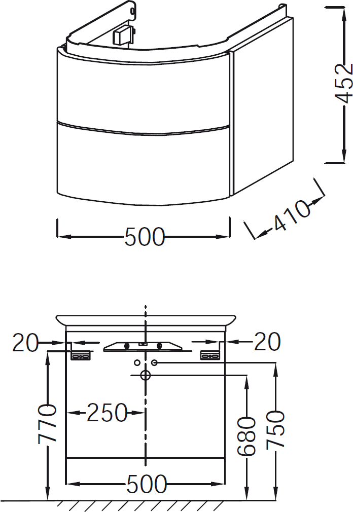 Мебель для ванной Jacob Delafon Presquile 60 серый титан - 5