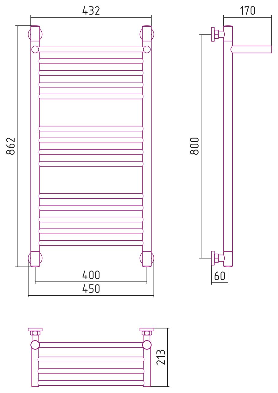 Полотенцесушитель водяной ДР 