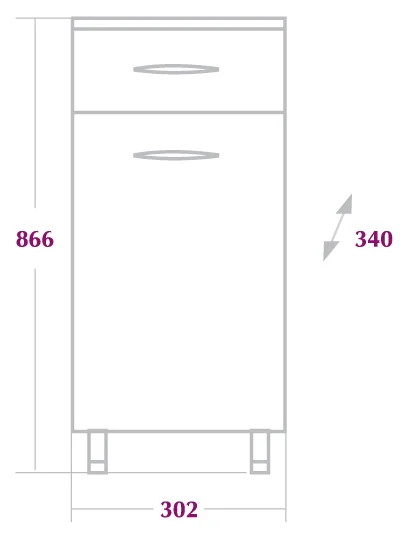 Тумба Onika Каприз 30 с ящиком и бельевой корзиной, белый  403003 - 2