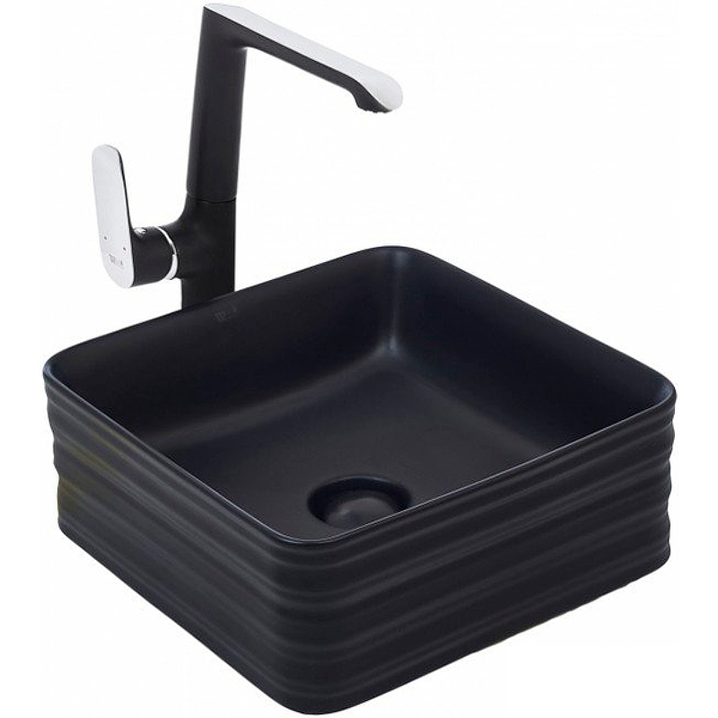 Раковина накладная WeltWasser WW ELBACH 20755 MB 39.5 матовый черный  10000005793 - 0