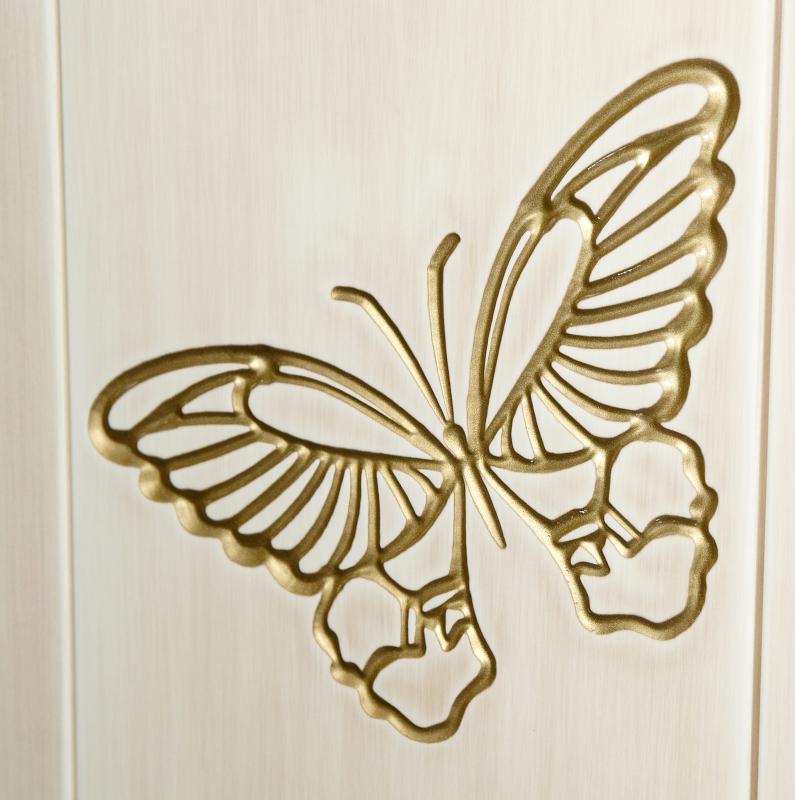 Зеркало Misty Бабочка 120 бежевый, патина Л-Баб04120-033Св - 5