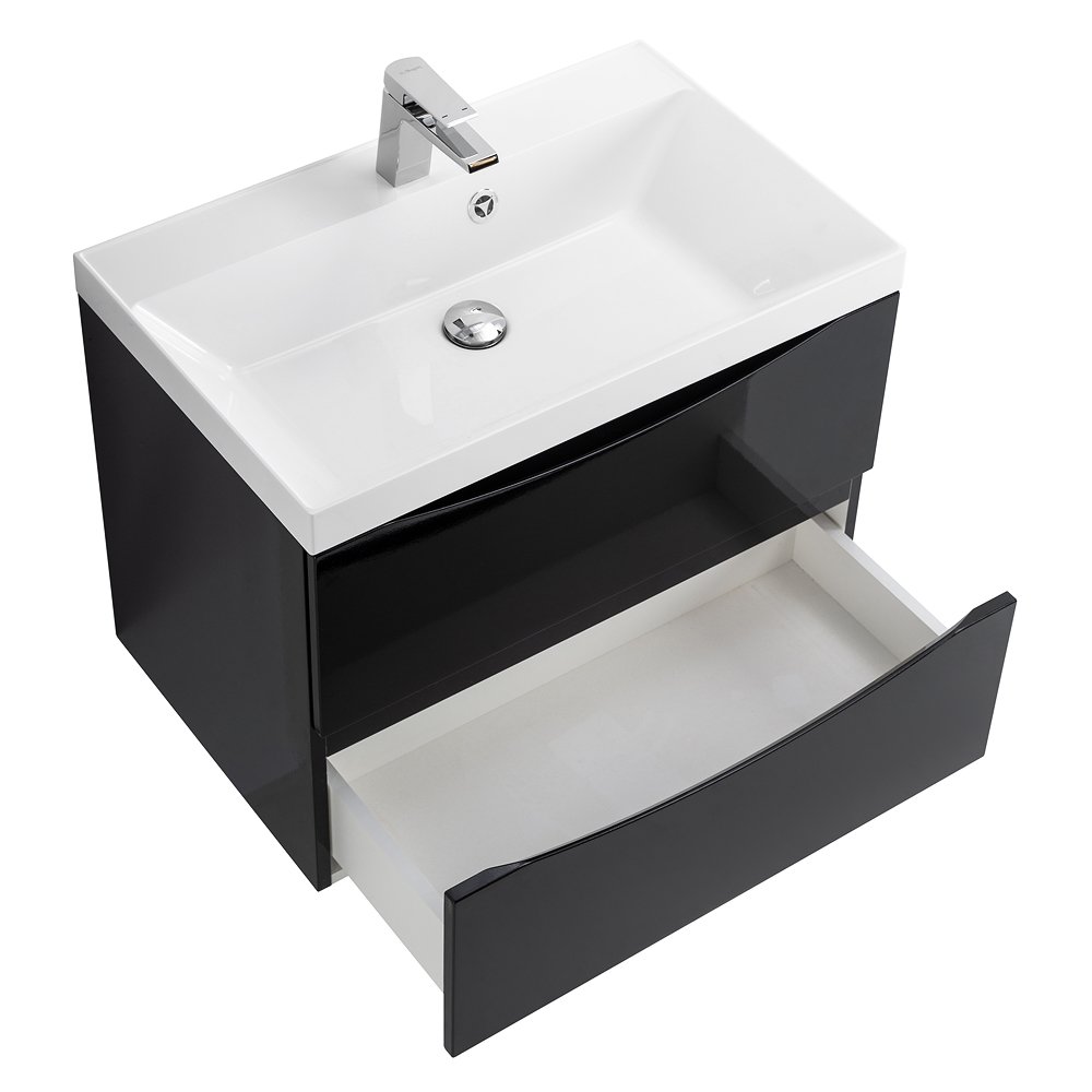 Тумба с раковиной Belbagno Marino 70 черный - 5