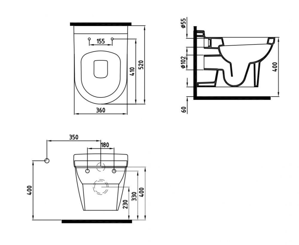 Унитаз подвесной Bien Organic OGKA052N1VP0W3000 с функцией биде - 1